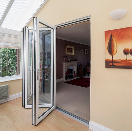 A typical example of some bifolding doors near Loscoe
