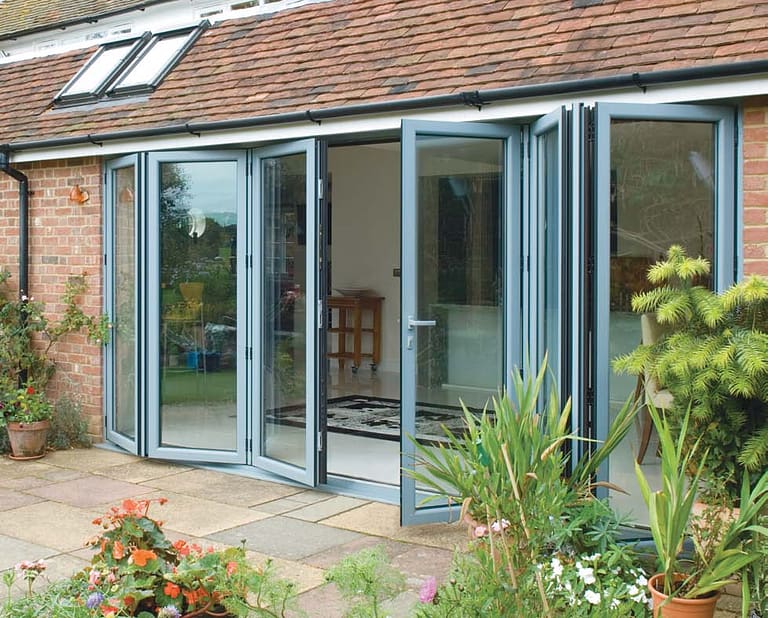 A typical example of some bifolding doors in Fritchley